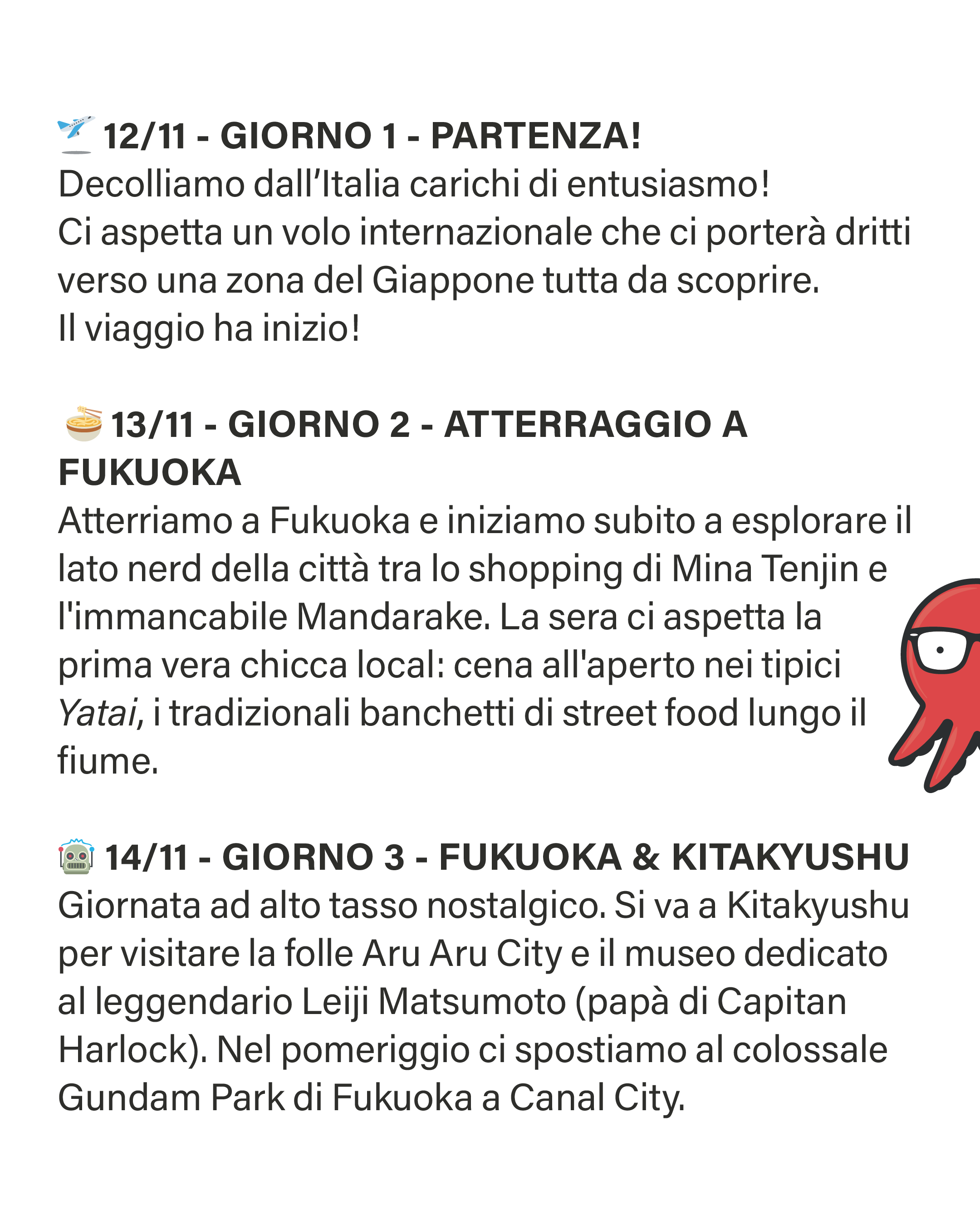 Riepilogo tappa 4 del viaggio insolito