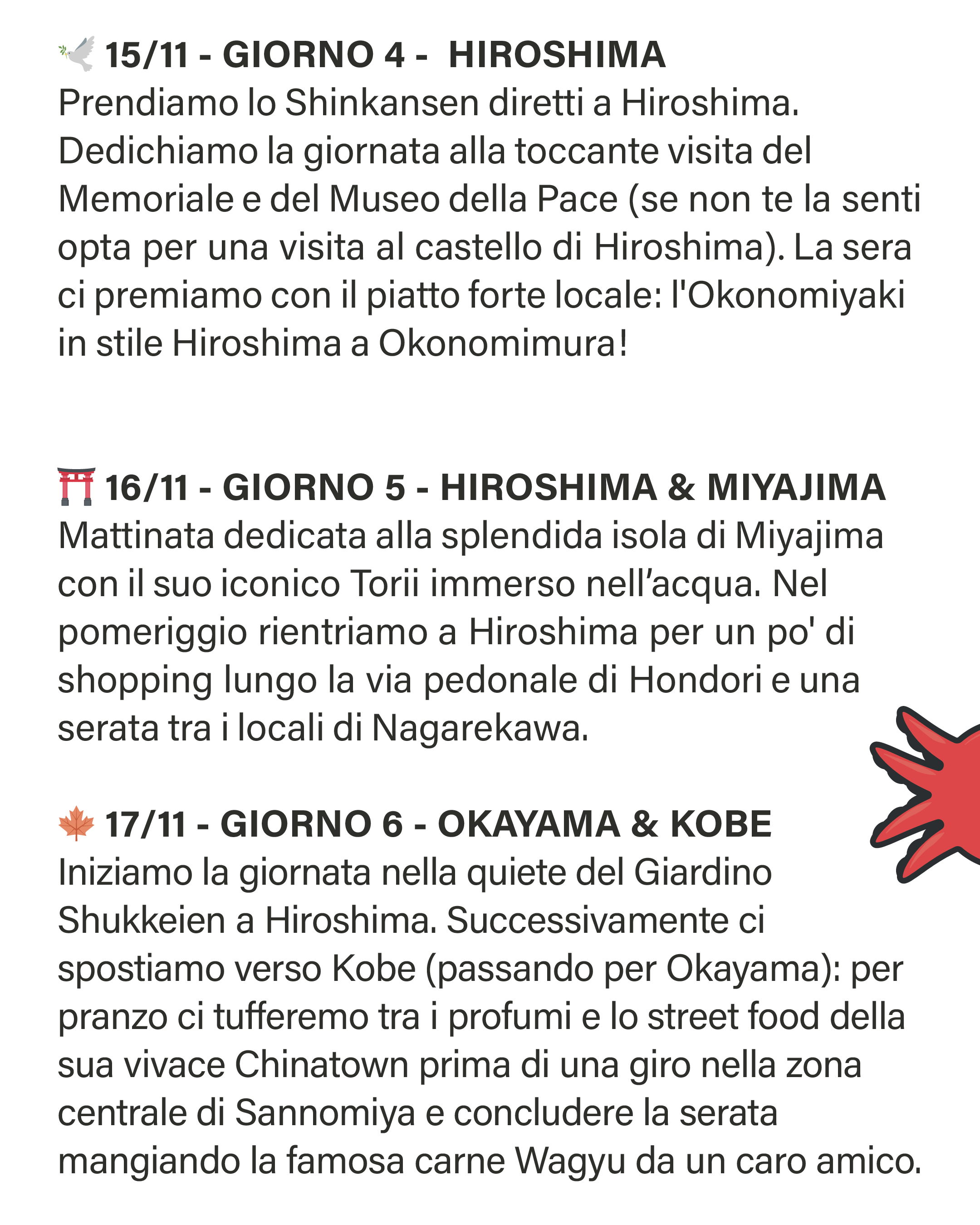 Riepilogo tappa 5 del viaggio insolito