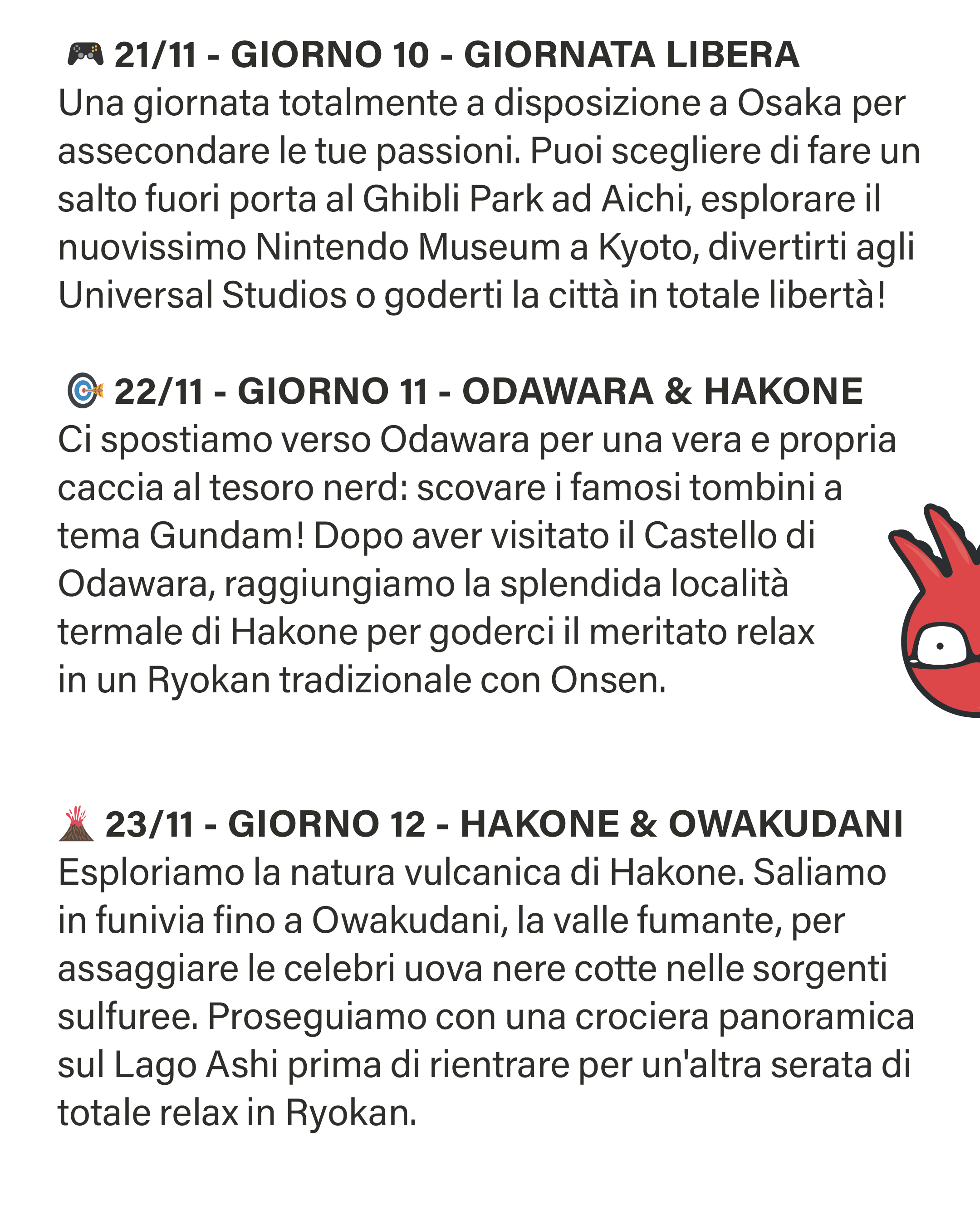 Riepilogo tappa 7 del viaggio insolito